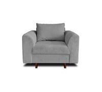 Rune - fauteuil - en velours côtelé - Gris clair