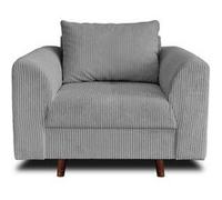 Rune - fauteuil - en velours côtelé - Gris clair Gris clair G