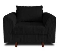 Rune - fauteuil - en velours côtelé - Noir $cou G