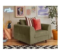 Rune - fauteuil - en velours côtelé - Vert