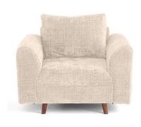 Rune - fauteuil en velours texturé - Beige Beige