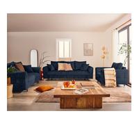 Rune - fauteuil en velours texturé - Bleu