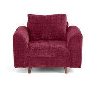 Rune - fauteuil en velours texturé - Prune