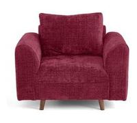 Rune - fauteuil en velours texturé - Prune