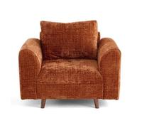Rune - fauteuil en velours texturé - Rouille