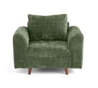 Rune - fauteuil en velours texturé - Vert sauge Vert sauge