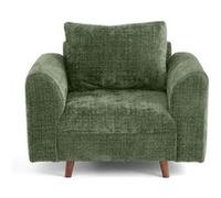Rune - fauteuil en velours texturé - Vert sauge $cou G