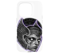 Rune Indigo Viking Valkyrie Warrior Angel Coque pour iPhone 15 Pro
