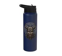 Rune nordique du guerrier viking Odin Thor Valhalla Stainless Steel Insulated Water Bottle
