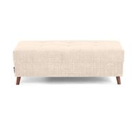 Rune - pouf en velours texturé - Beige
