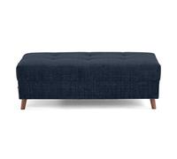 Rune - pouf en velours texturé - Bleu Bleu