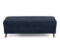 Rune - pouf en velours texturé - Bleu Bleu