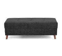 Rune - pouf en velours texturé - Gris Anthracite