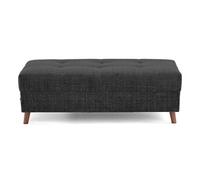 Rune - pouf en velours texturé - Gris Anthracite Gris Anthracite