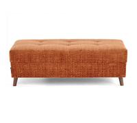 Rune - pouf en velours texturé - Rouille Rouille