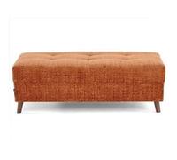 Rune - pouf en velours texturé - Rouille Rouille