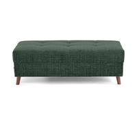 Rune - pouf en velours texturé - Vert Vert