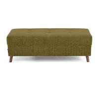 Rune - pouf en velours texturé - Vert Olive Vert Olive