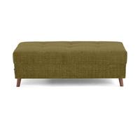 Rune - pouf en velours texturé - Vert Olive