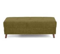 Rune - pouf en velours texturé - Vert Olive Vert Olive