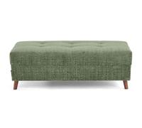 Rune - pouf en velours texturé - Vert sauge