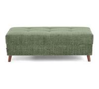 Rune - pouf en velours texturé - Vert sauge