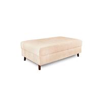 Lisa Design - Pouf Modulable Rune en Velours Côtelé Beige - Salon