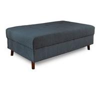 Lisa design Pouf modulable Rune en velours côtelé Bleu nuit