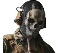RUNEAY Masque fantôme Call of Duty - Costume de tête de mort - Masque de morue - Masque fantôme - Masque intégral MW2 - Cosplay - Halloween - Cagoule - Masque fantôme - Coupe-vent - Costume de cosplay