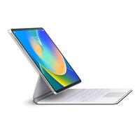 runelk Étui avec clavier pour tablette compatible avec iPad Pro 11" 1ère/2ème/3ème génération et iPad 11" Air 4e/5ème génération - Blanc