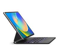 runelk Étui clavier pour iPad Air 13 2024 et iPad Pro 12,9" 2022-6th / 2021-5th / 2020-4th / 2018-3{^>e<^} génération - Étui magnétique avec pavé tactile multi-touch - Support cantilever flottant