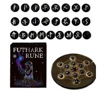 Runensteine - Jeu De Pierres Runiques Avec Gravure | 25 Pièces De Fortune Racontent Des Pierres Avec Sac De Rangement Ensemble Oracle | Méditation | Accessoires Mystiques Pour La Sensibilisation