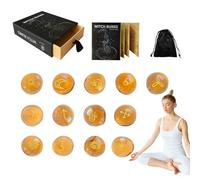 Runes artisanales de sorcière, ensemble de runes de sorcière | 13 pièces pierres runiques, kit de runes de sorcières | Outils artisanaux multifonctionnels, fournitures de sorcières portables pour la D