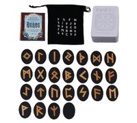 Runes de sorcière, ensemble de runes | Outils de divination d'avec manuel et sac de rangement - Runes d', 25 pièces, jeu de divination des runes de la mythologie, décoration de la maison de sorcière