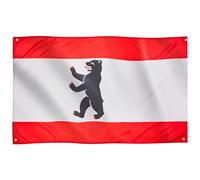Runesol Drapeau De Berlin, 91x152cm, 3ft x 5ft, Drapeau De Berlin, 4 Œillets, Œillet Dans Chaque Coin, Berliner Landesflagge, Drapeaux De Qualité Supérieure, Intérieur, Extérieur, Couleurs Vives