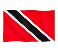 Runesol Drapeau de Trinité-et-Tobago, 91x152cm, 3ft x 5ft, 4 Drapeau Trinidad -et-Tobago, Anneaux, œillet dans chaque coin, Drapeaux caribéen, Drapeaux Trini, Extérieur