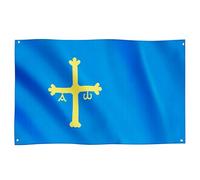 Runesol Drapeau Des Asturies, 91x152cm, 3ft x 5ft, 4 Œillets, Œillet Dans Chaque Coin, La Cruz De La Victoria, Espagne, Drapeaux De Qualité Supérieure, Intérieur, Extérieur, Couleurs Vives