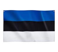 Runesol Drapeau Estonie, 91x152cm, 3ft x 5ft, 4 Anneaux, œillet dans chaque coin, Estonien, Eesti Vabariik, République d’Estonie, Eesti, Drapeaux Premium, Intérieur, Extérieur, Bannière