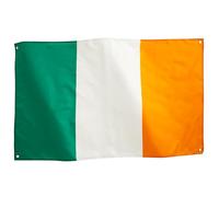 Runesol Drapeau Irlande, 91x152cm, St Patrick's Day, 3ft x 5ft, Bannière Tricolore, 4 œillets en Laiton dans Chaque Coin, Célébrations Irlandaises, Imperméable, Intérieur, Extérieur