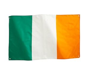 Runesol Drapeau Irlande, 91x152cm, St Patrick's Day, 3ft x 5ft, Bannière Tricolore, 4 œillets en Laiton dans Chaque Coin, Célébrations Irlandaises, Imperméable, Intérieur, Extérieur