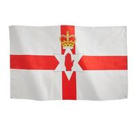 Runesol Drapeau Irlande du Nord 3x5, 91x152cm, Bannière De La Main De l'Ulster, 4 Œillets En Laiton Dans Chaque Coin, Célébrations Irlandaises, Fête de la Sainte-Brigid