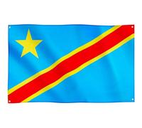 Runesol Drapeau République du Congo, 91x152cm, 3ft x 5ft, 4 Anneaux, Journée des héros, œillet dans chaque coin, Drapeaux DR Congo, Congo-Brazzaville, Drapeau Premium, Jour des martyrs