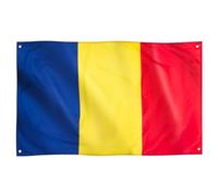Runesol Drapeau Roumanie, 91x152cm, 3ft x 5ft, 4 Anneaux, Oeillet dans chaque coin, Drapeau Roumain, Steagul României, Premium, Extérieur, Synaxe de Saint Jean Baptiste, Martisor