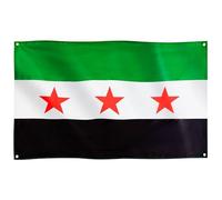 Runesol Drapeau syrien, 91 x 152 cm, 3 x 5 pieds, drapeaux de l'armée syrienne, drapeau de la révolution syrienne, œillets dans chaque coin