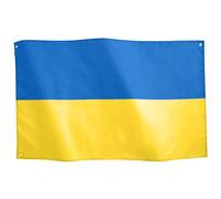 Runesol Drapeau Ukraine, 91x152cm, 3ft x 5ft, 4 œillets en Laiton Dans Chaque Coin, Nouvel An Orthodoxe, Bannière Ukrainienne, Drapeaux de Qualité Supérieure, Nouvel an orthodoxe, Extérieur