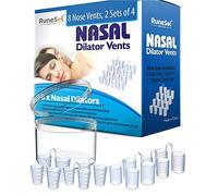 Runesol Ecarteur de Narine x 8, Dispositif Anti Ronflements Dilatateur Nasal, il Ronfle Dilatateur Nasale, Écarteur Nasal pour le Nez, Ecarteur Nasale pour Sport et Dormir, Aider à Respirer la Nuit