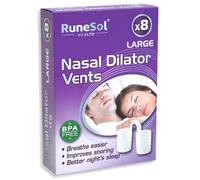 Runesol Ecarteur Nasal Anti ronflement Grand Clair, 8 Pack Dilatateur Nasale pour Sommeil & aide breathe, Nasal Dilator, Dispositifs Anti-ronflement Efficace, Ecarteur de nez