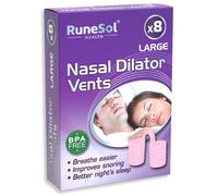 Runesol Ecarteur Nasal Anti ronflement Grand Rose, 8 Pack Dilatateur Nasale pour Sommeil & aide breathe, Nasal Dilator, Dispositifs Anti-ronflement Efficace, Ecarteur de nez