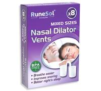 Runesol Ecarteur Nasal Anti ronflement Mixte Clair, 8 Pack Dilatateur Nasale pour Sommeil & aide breathe, Nasal Dilator, Dispositifs Anti-ronflement Efficace, Ecarteur de nez