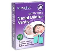 Runesol Ecarteur Nasal Anti ronflement Mixte Vert, 8 Pack Dilatateur Nasale pour Sommeil & aide breathe, Nasal Dilator, Dispositifs Anti-ronflement Efficace, Ecarteur de nez